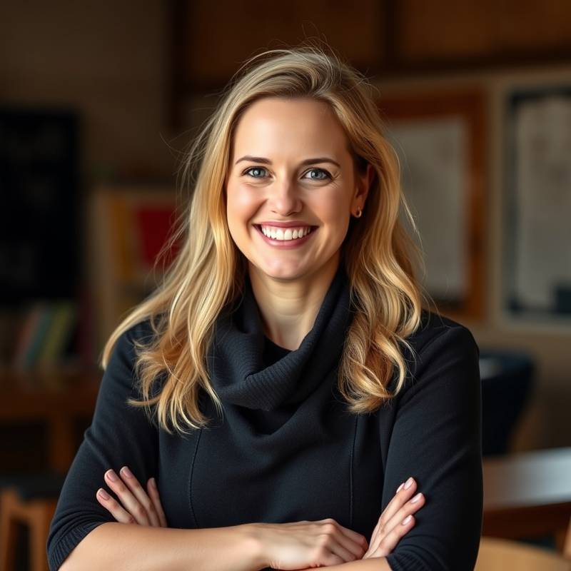 Portret van Anouk de Boer, een enthousiaste onderwijzer