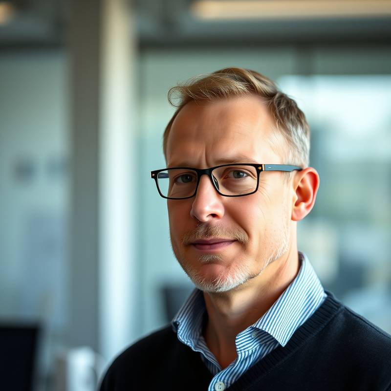 Portret van Mark van Dijk, een zelfverzekerde software developer